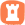 Icone blanc sur fond orange d'un château