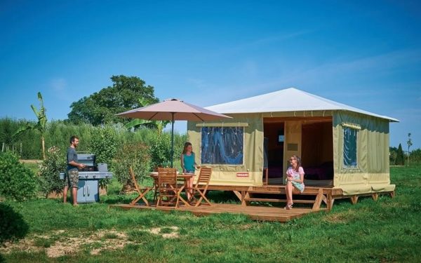 emplacement nature d'un bungalow en toile