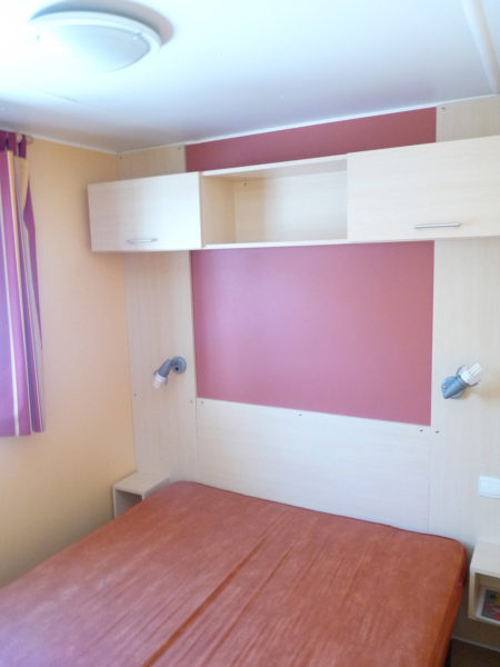 Chambre du mobil'home pour 2 personnes