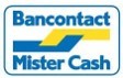 Moyen de paiement : logo Bancontact Mister Cash