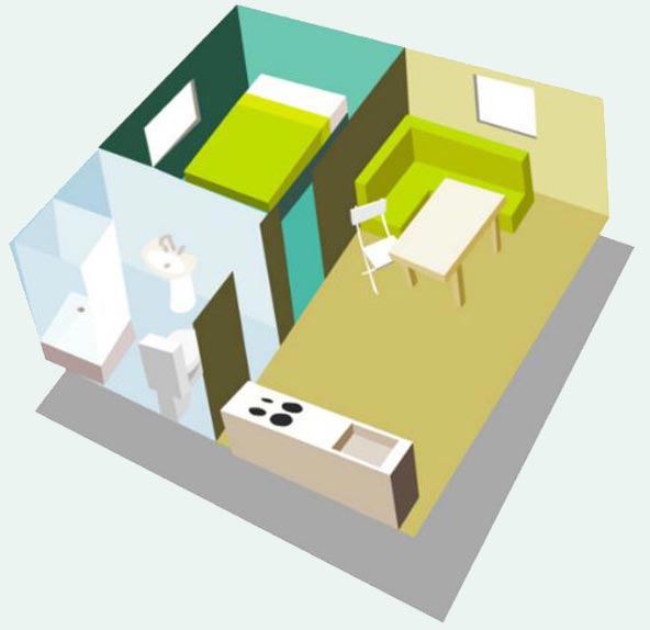 Plan mobilhome 2 personnes