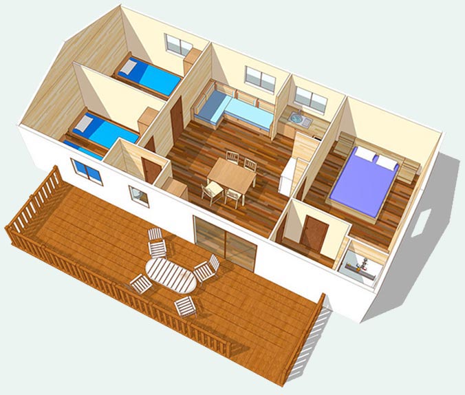 Location mobihome 6 pers Plan