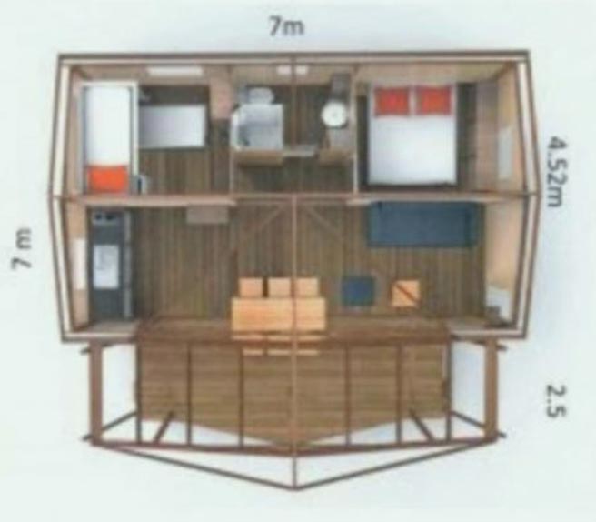 Plan tente lodge Cotton